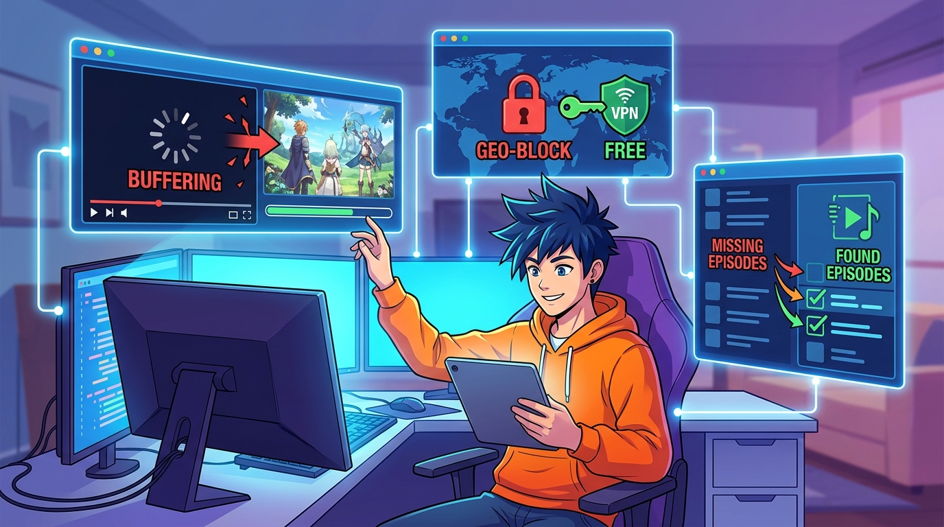 Fixing Common Anime Streaming Problems: Buffering, Geo-Blocks, and Missing Episodes